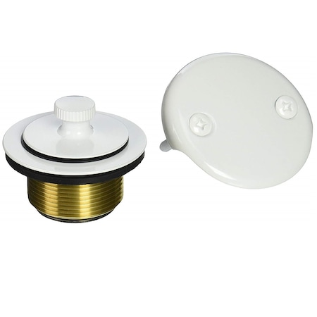 Westbrass Twist & Close Universal Tub Trim W/ Two-Hole Faceplate in Powdercoated White D94K-50